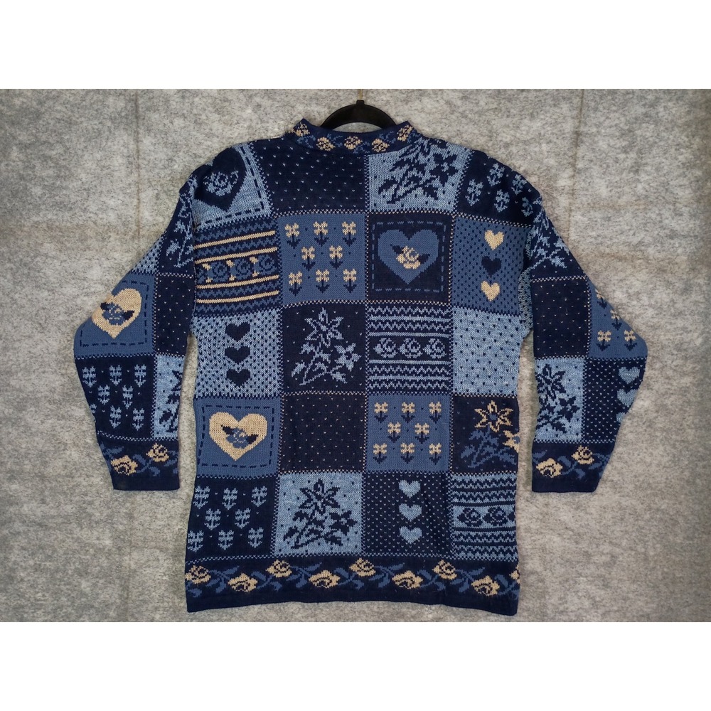 Adele Knitwear Womens Small Patchwork Vintage Coz… - image 2